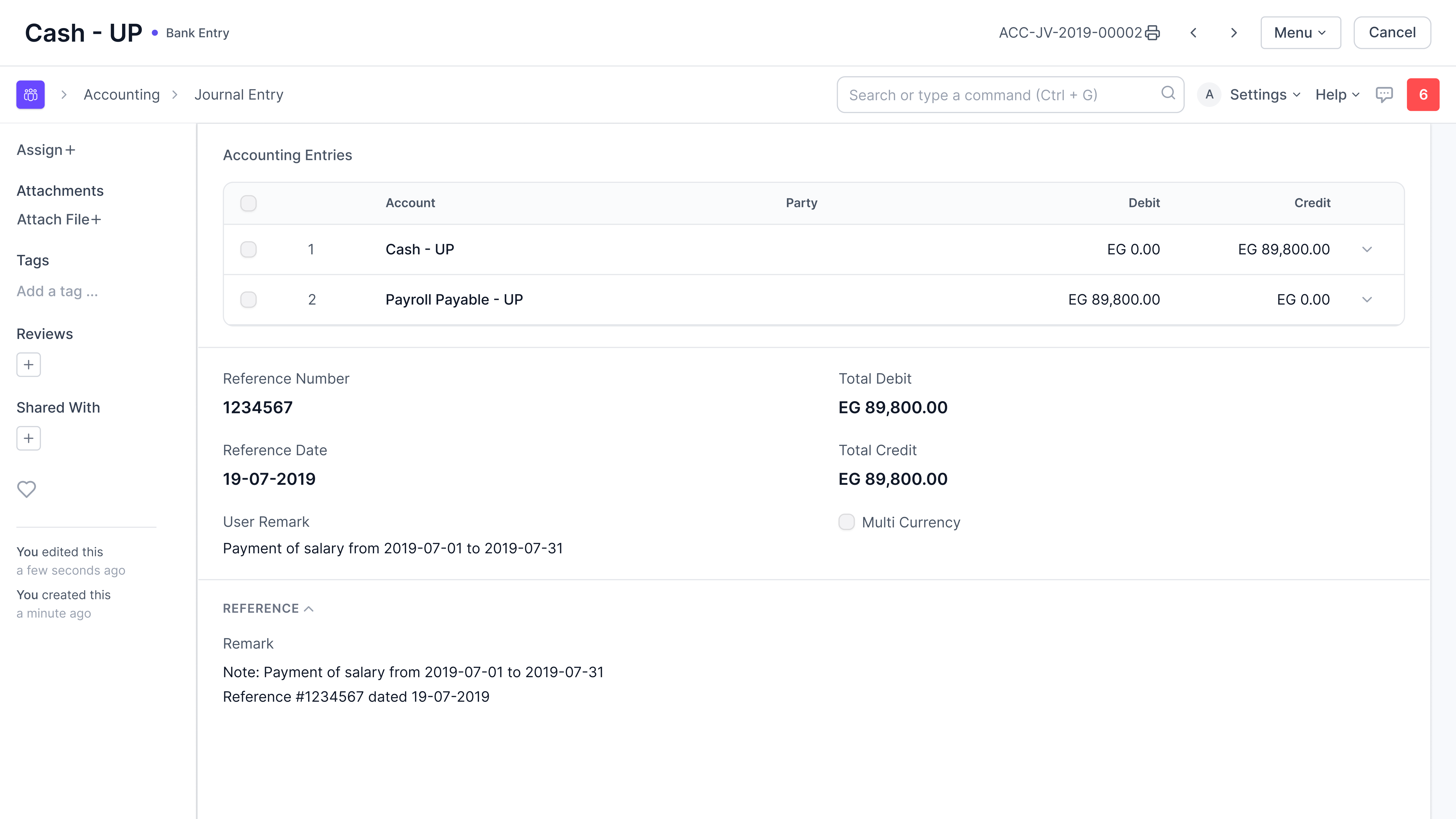 Payroll Make Entry