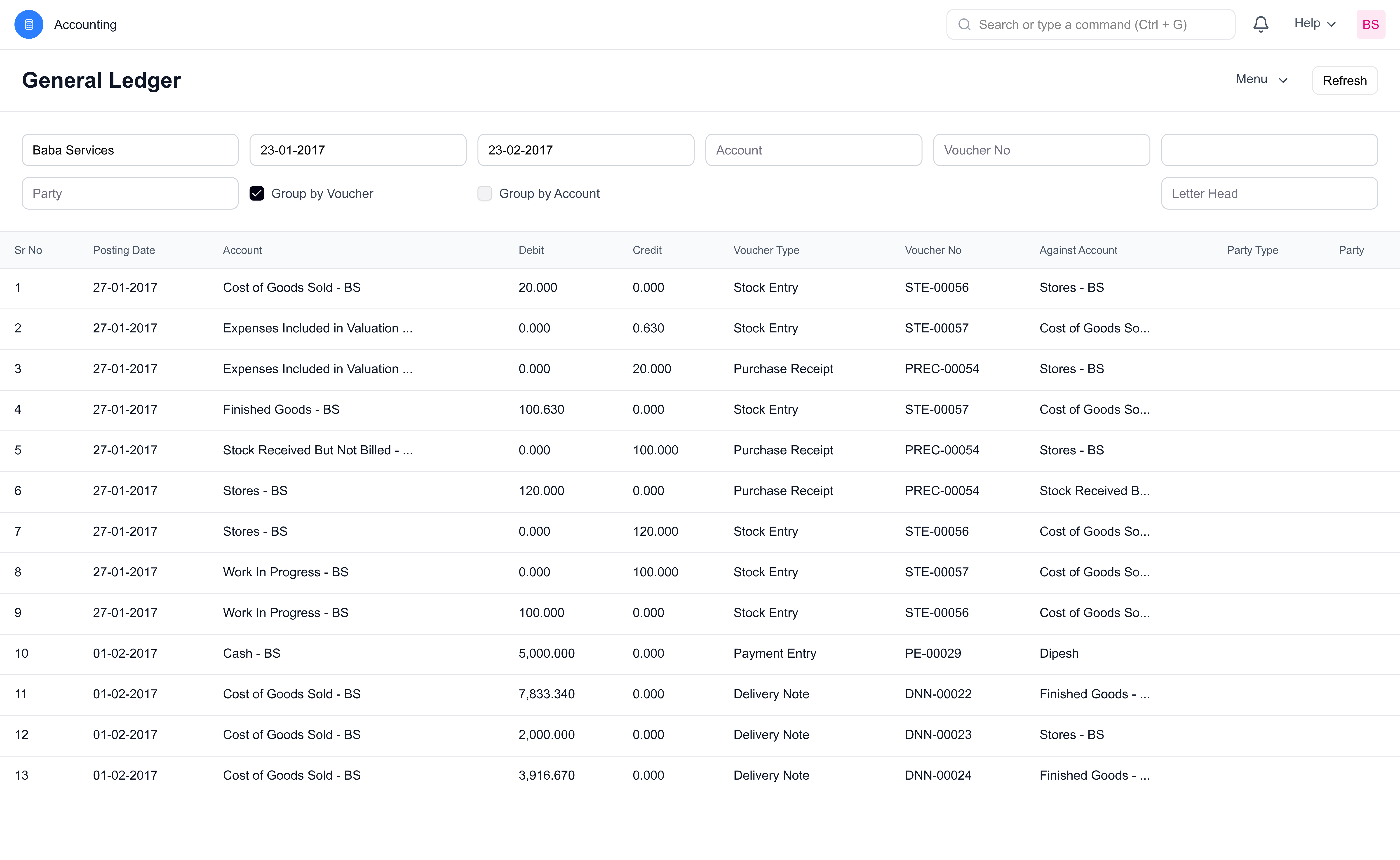 General Ledger